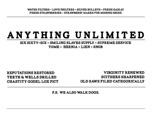 a joke business card